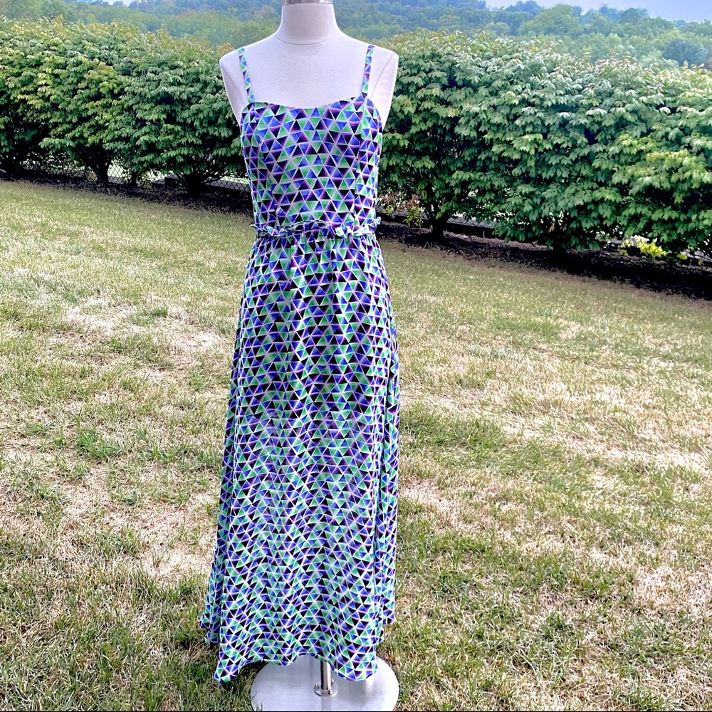 Donna Morgan Geometric Print Maxi Dress